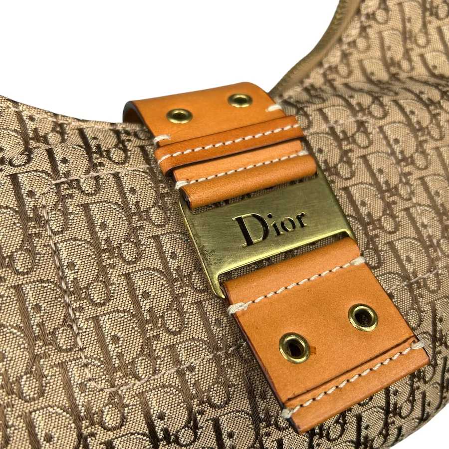 DIOR 2003 TROTTER CANVAS CRESCENT BAG 93UIU - Image 4