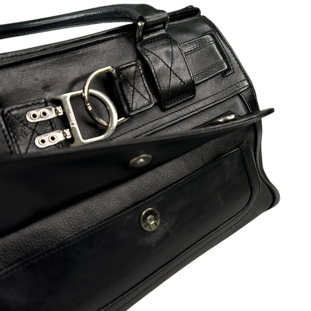 DIOR 2005 FLIGHT LEATHER HANDBAG - Image 5