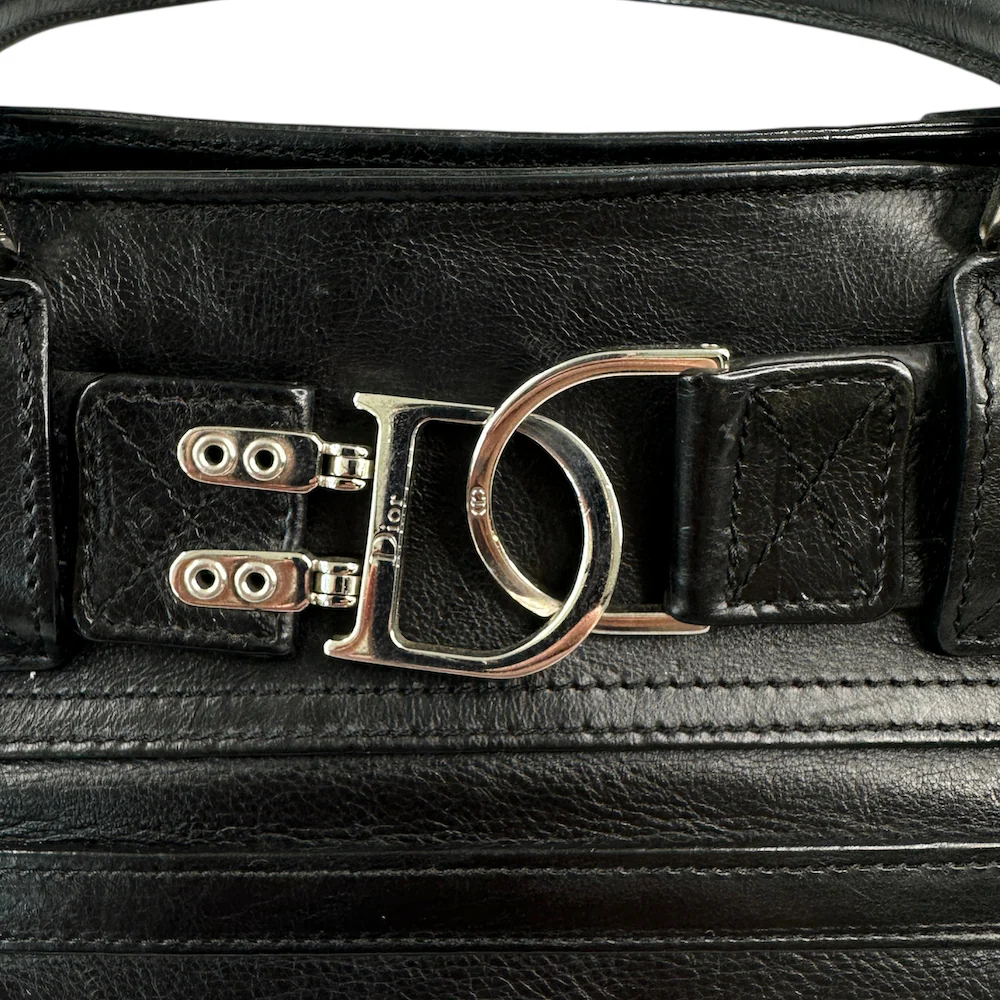 DIOR 2005 FLIGHT LEATHER HANDBAG - Image 6