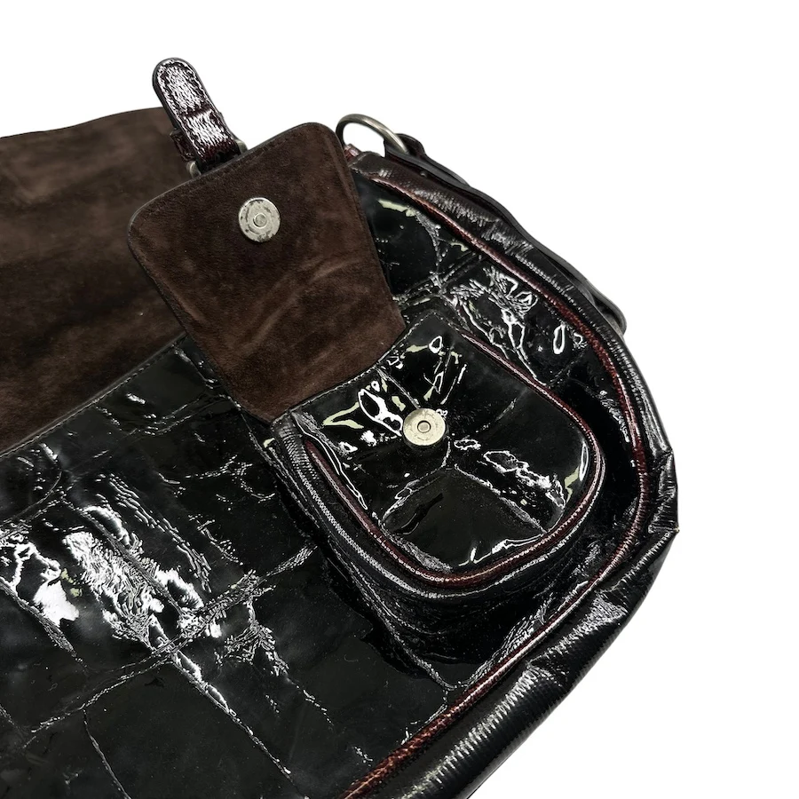 DIOR 2007 GUACHO PATENT LEATHER SHOULDER BAG - Image 5