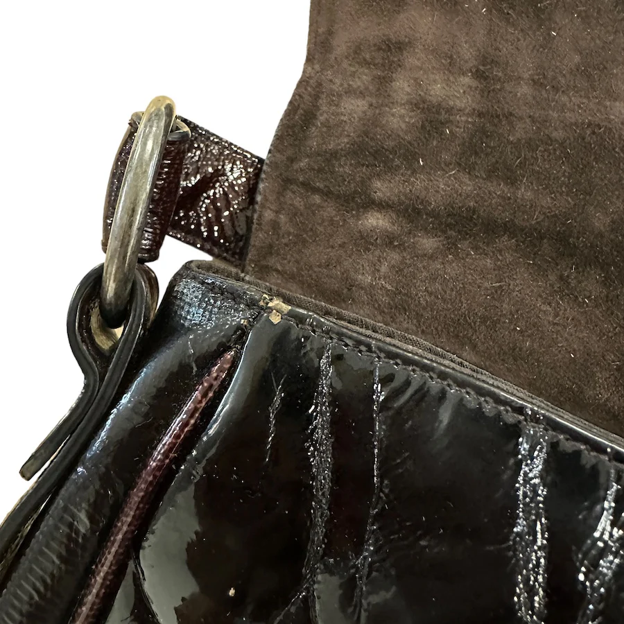 DIOR 2007 GUACHO PATENT LEATHER SHOULDER BAG - Image 8
