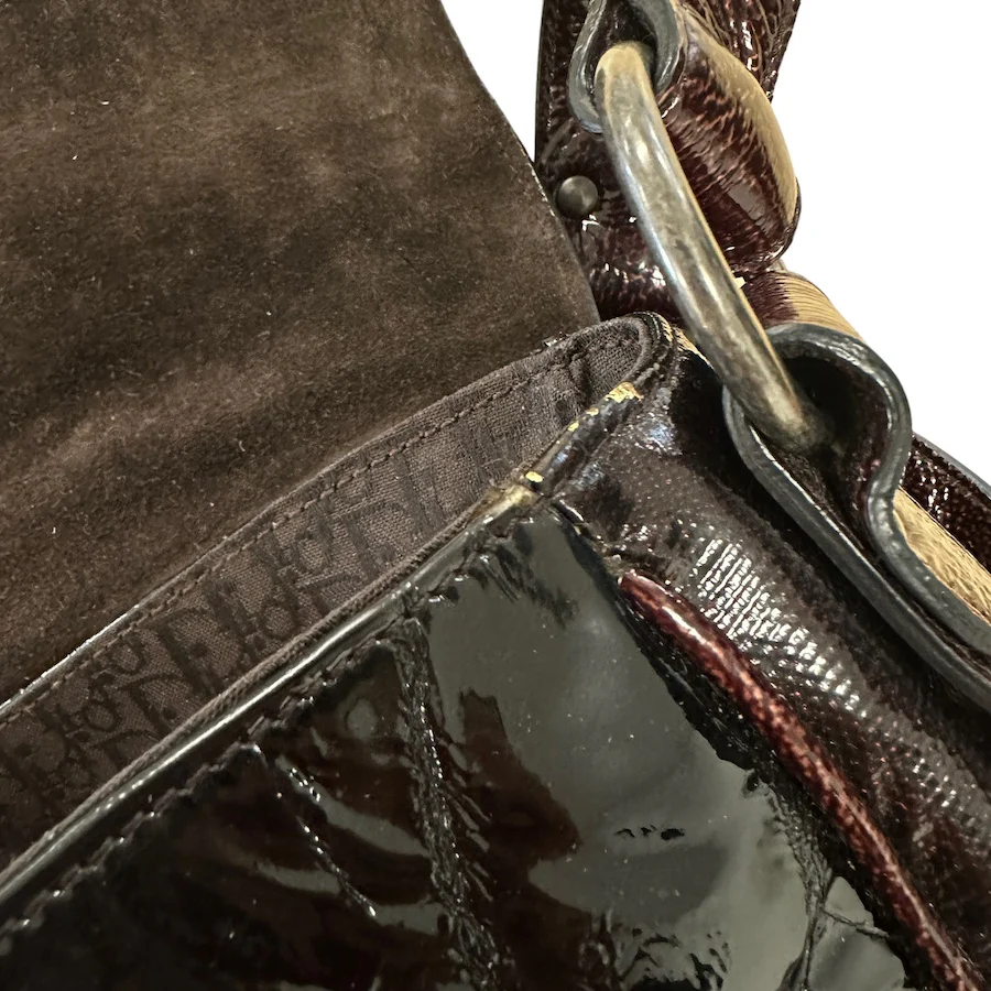 DIOR 2007 GUACHO PATENT LEATHER SHOULDER BAG - Image 9