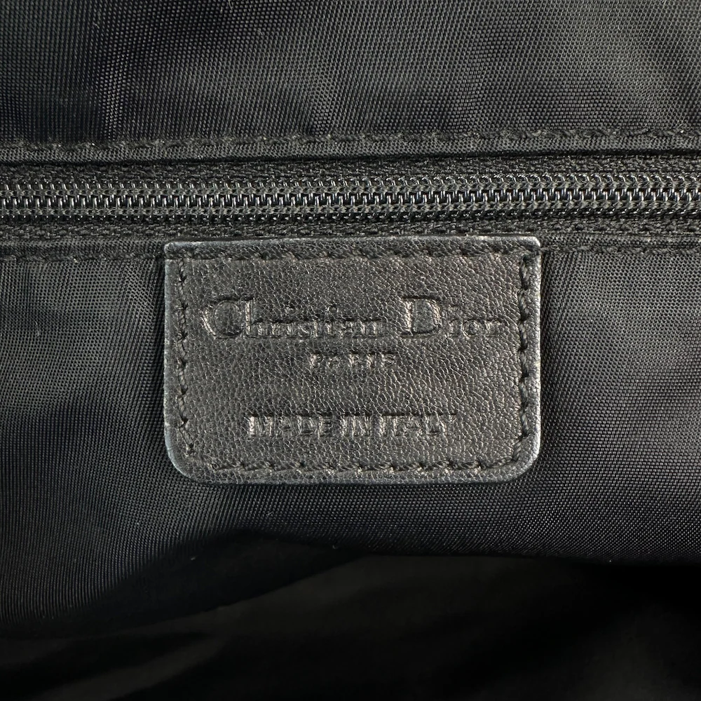 DIOR 2007 MONOGRAM SHOULDER BAG - BLACK - Image 10