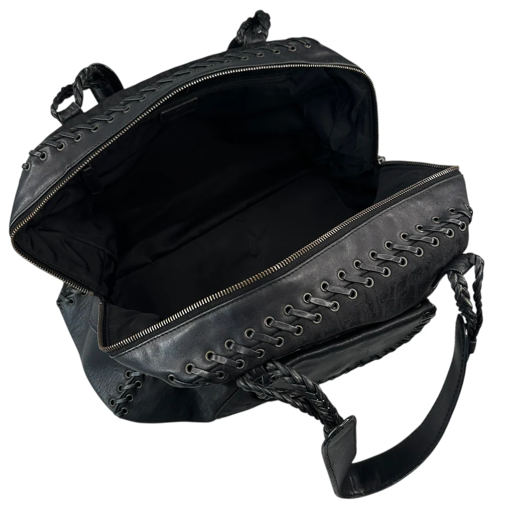 DIOR 2007 MONOGRAM SHOULDER BAG - BLACK - Image 8