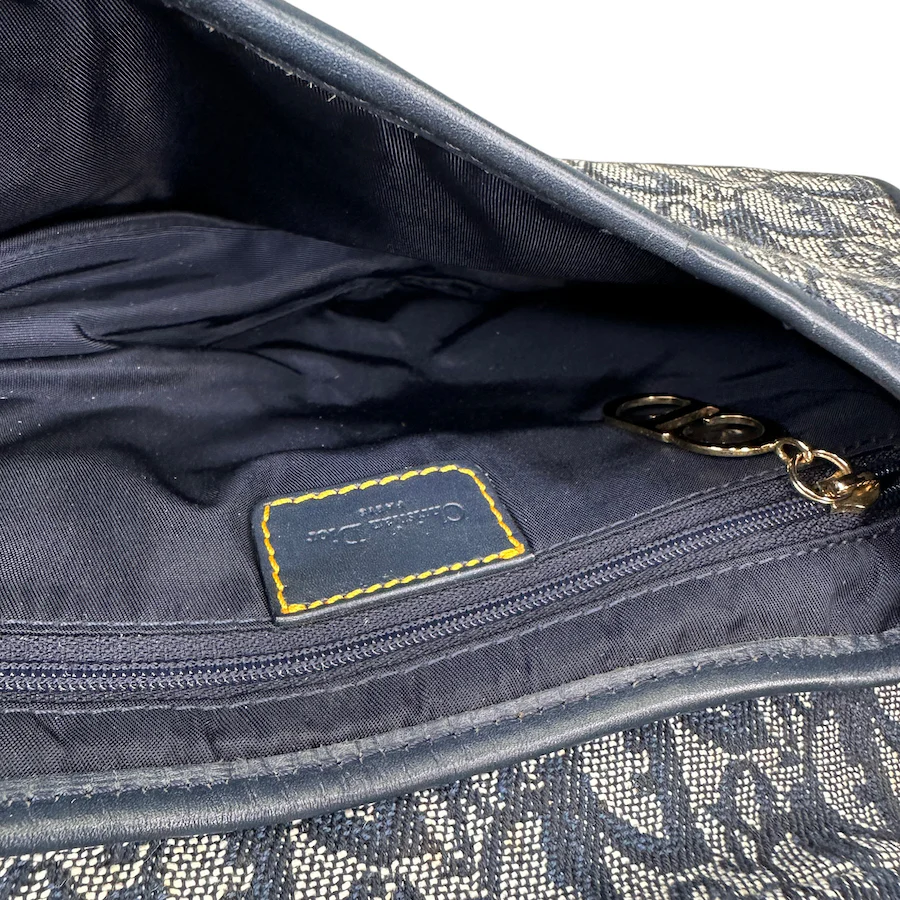 DIOR BLUE TROTTER CANVAS SADDLE BAG - BLUE - Image 7