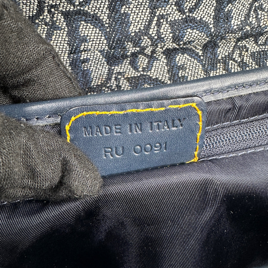 DIOR BLUE TROTTER CANVAS SADDLE BAG - BLUE - Image 8