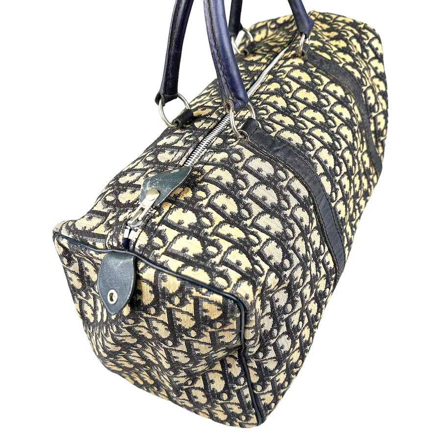 DIOR MONOGRAM CANVAS VINTAGE BOSTON DUFFLE BAG - CLASSIC 8102-E - Image 4