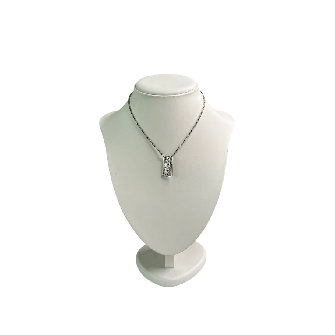 DIOR RHINESTONE TAG NECKLACE - Image 2