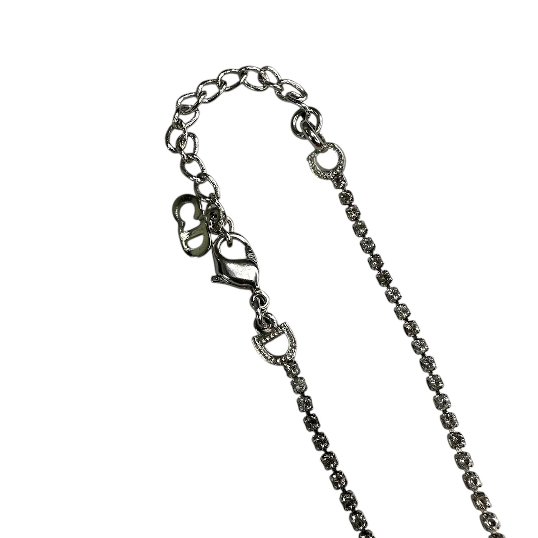 DIOR RHINESTONE TAG NECKLACE - Image 5
