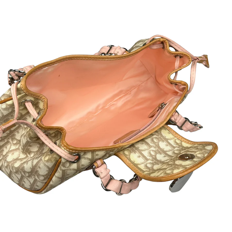 DIOR ROMANTIQUE MONOGRAM PINK/BEIGE HANDBAG - Image 4