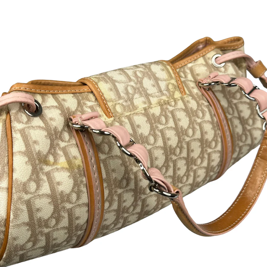DIOR ROMANTIQUE MONOGRAM PINK/BEIGE HANDBAG - Image 5