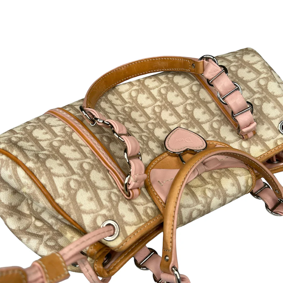 DIOR ROMANTIQUE MONOGRAM PINK/BEIGE HANDBAG - Image 7