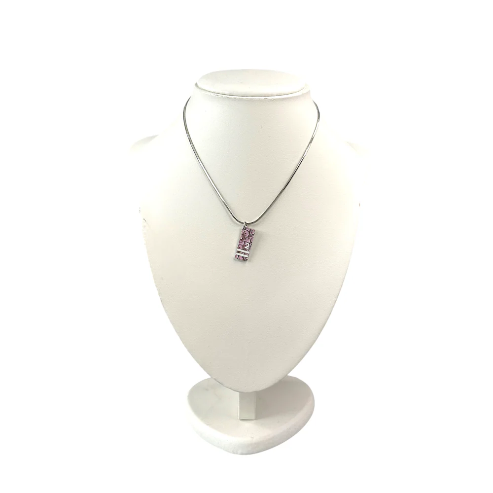 DIOR TROTTER MONOGRAM NECKLACE - BABY PINK (I) - Image 2