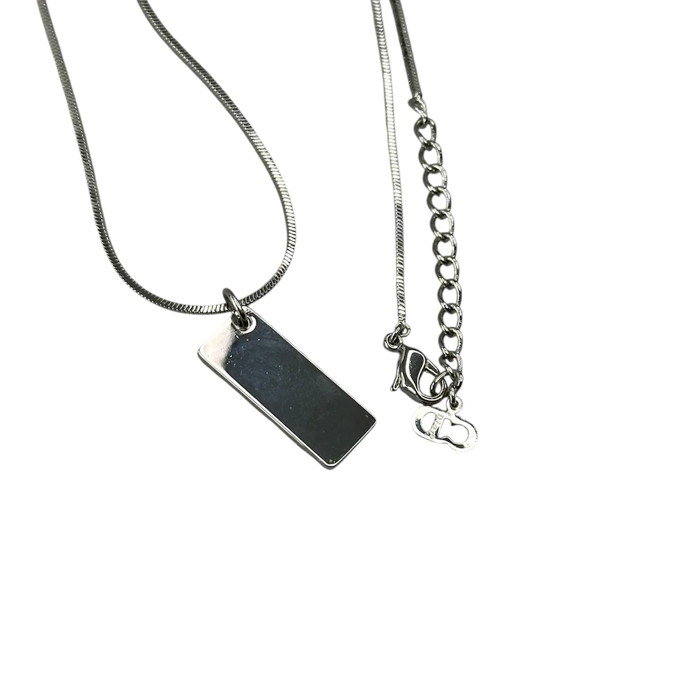 DIOR TROTTER MONOGRAM NECKLACE - BABY PINK (I) - Image 3
