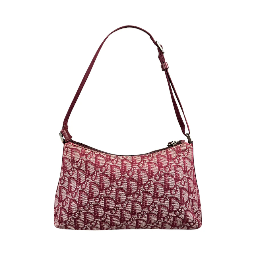DIOR TROTTER MONOGRAM POCHETTE BAG - BURGUNDY - Image 2