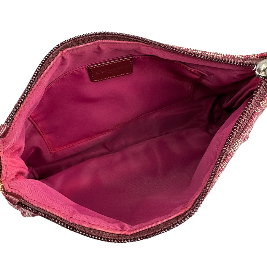 DIOR TROTTER MONOGRAM POCHETTE BAG - BURGUNDY - Image 4