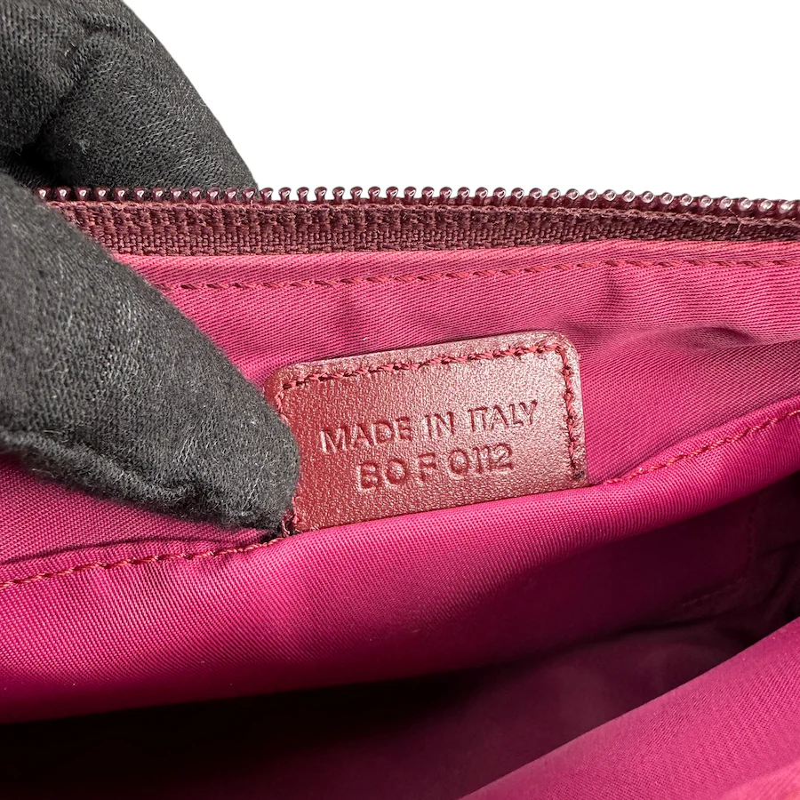 DIOR TROTTER MONOGRAM POCHETTE BAG - BURGUNDY - Image 5