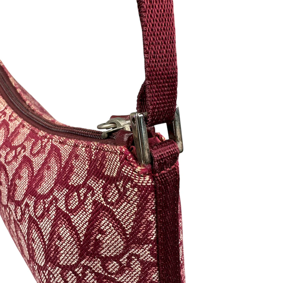 DIOR TROTTER MONOGRAM POCHETTE BAG - BURGUNDY - Image 7