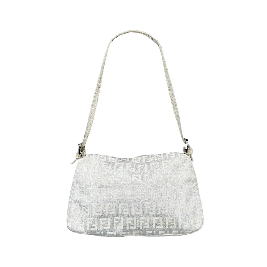 FENDI GLITTER ZUCCHINO CANVAS MINI BAGUETTE BAG - Image 2