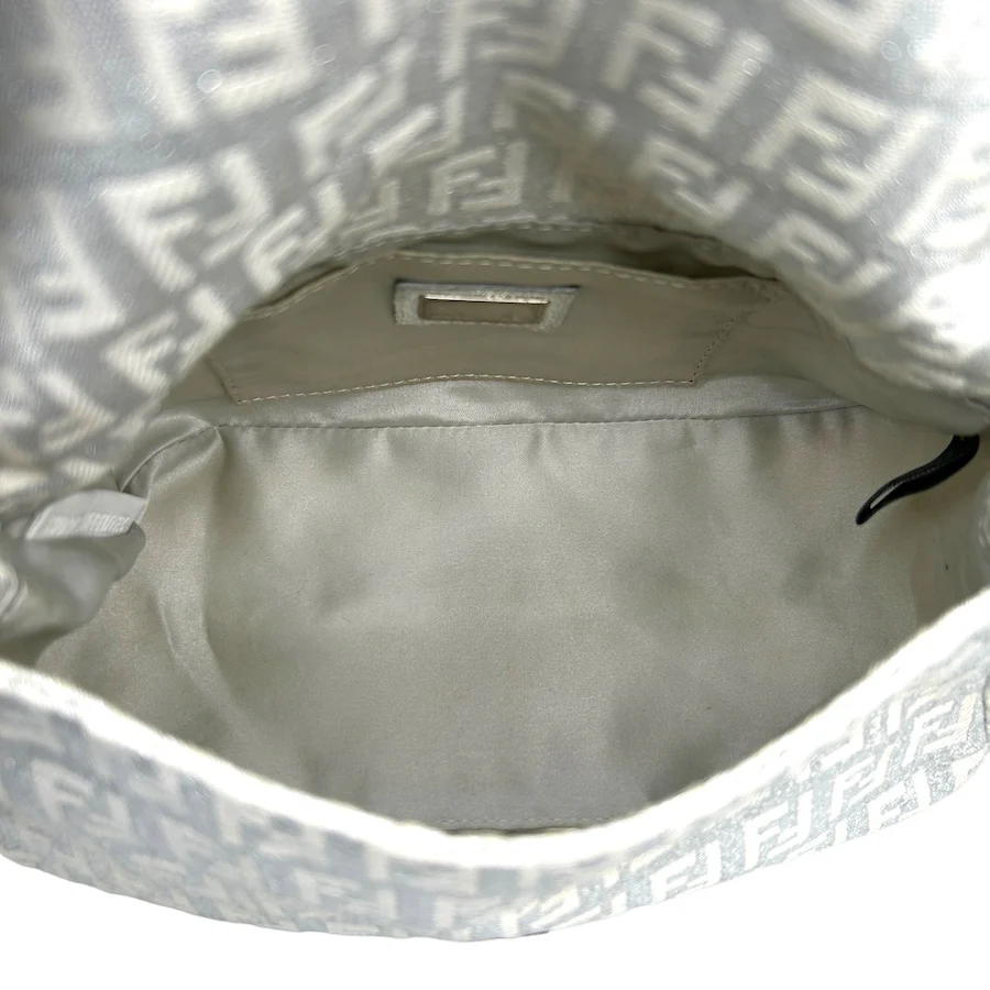 FENDI GLITTER ZUCCHINO CANVAS MINI BAGUETTE BAG - Image 6