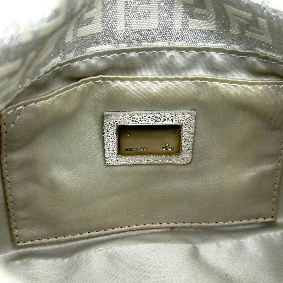 FENDI GLITTER ZUCCHINO CANVAS MINI BAGUETTE BAG - Image 7