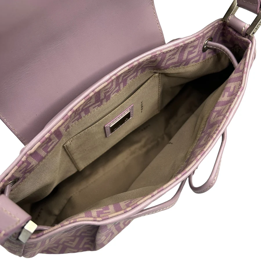 FENDI MONOGRAM CANVAS SHOULDER BAG - PURPLE - Image 5