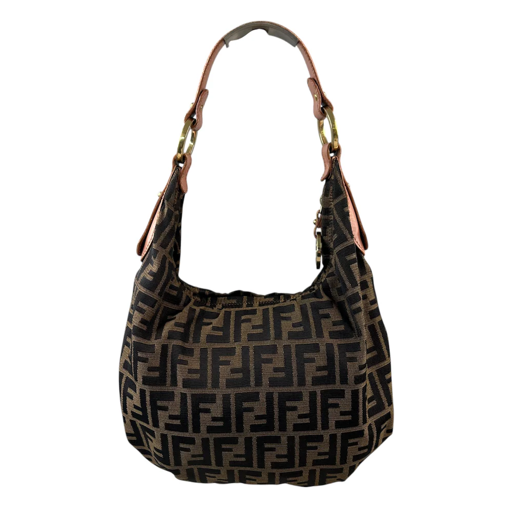 FENDI ZUCCA CANVAS HOBO SHOULDER BAG - Image 2