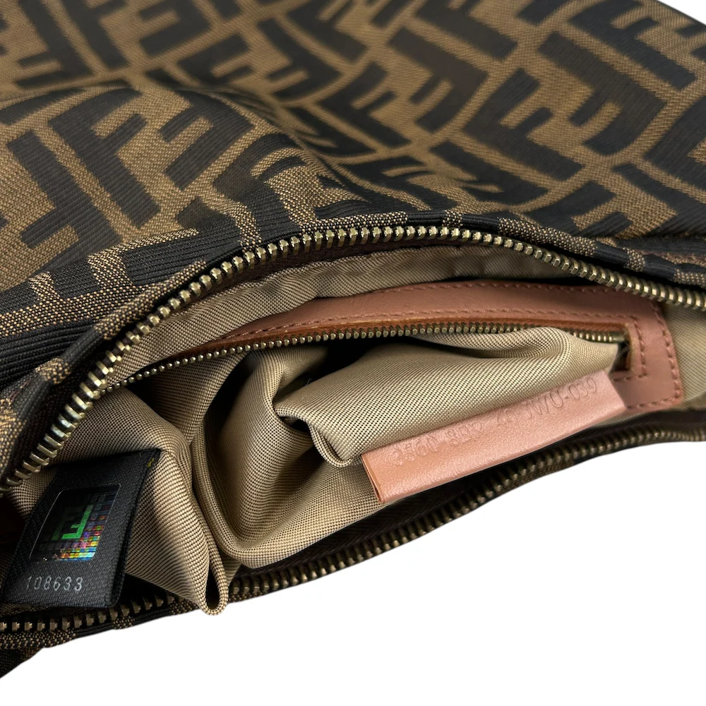 FENDI ZUCCA CANVAS HOBO SHOULDER BAG - Image 7