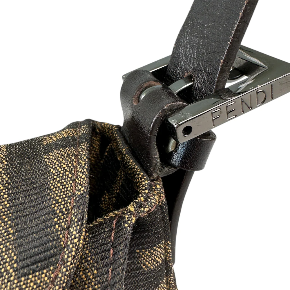 FENDI ZUCCA DOUBLE FLAP BAGUETTE BAG - Image 7