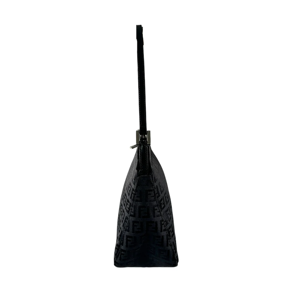 FENDI ZUCCHINO CANVAS SHOULDER BAG - BLACK - Image 4