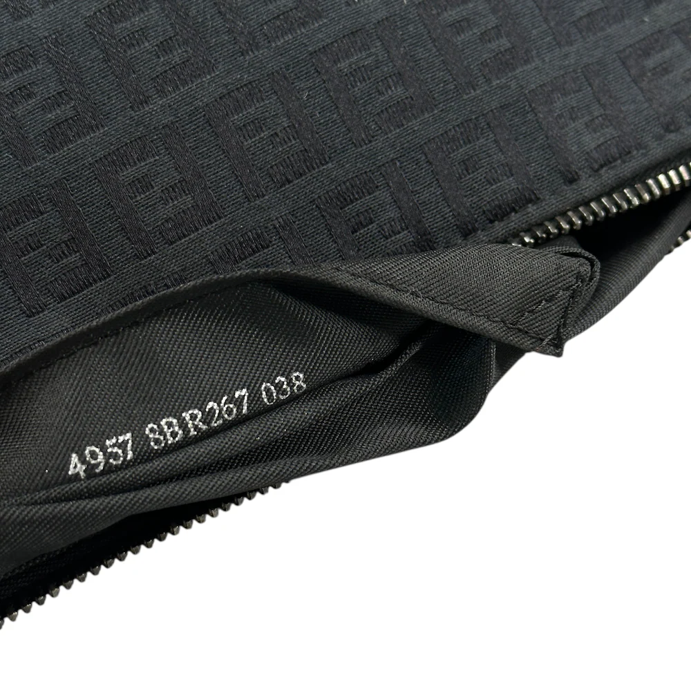 FENDI ZUCCHINO CANVAS SHOULDER BAG - BLACK - Image 7