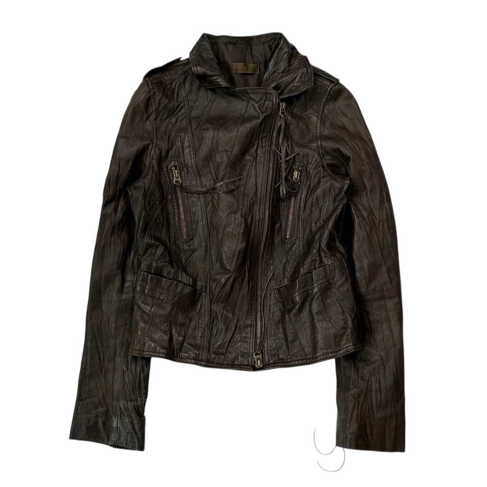 G.O.A RACOON FUR LEATHER JACKET - Image 2