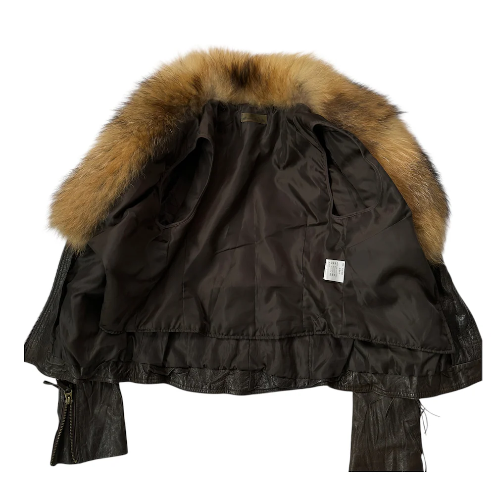 G.O.A RACOON FUR LEATHER JACKET - Image 4