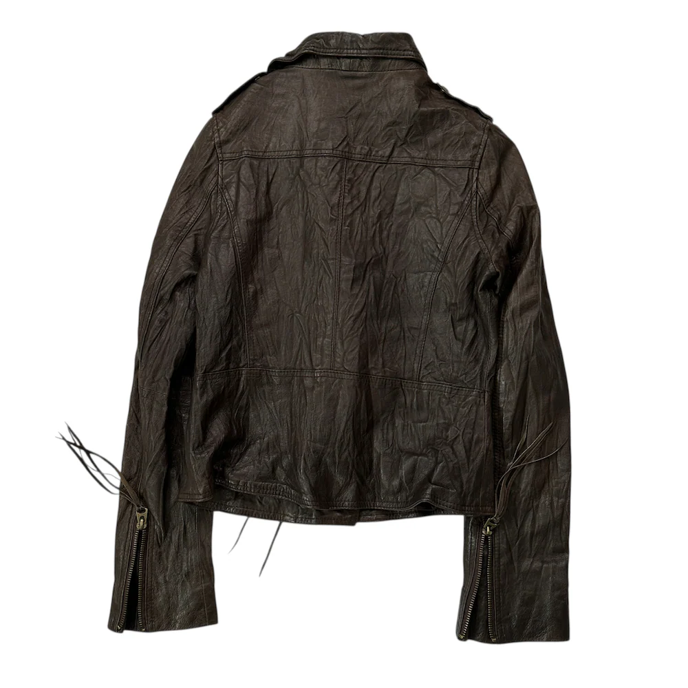 G.O.A RACOON FUR LEATHER JACKET - Image 6