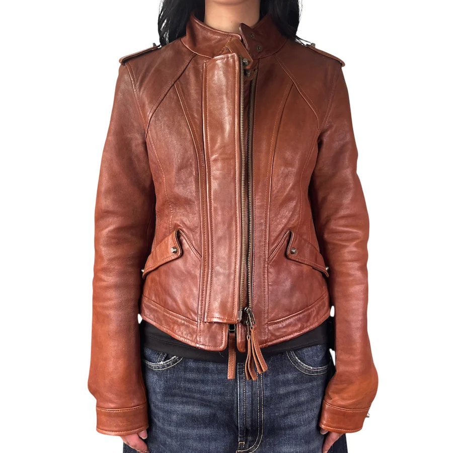 G.O.A. LEATHER JACKET - BROWN - Image 2
