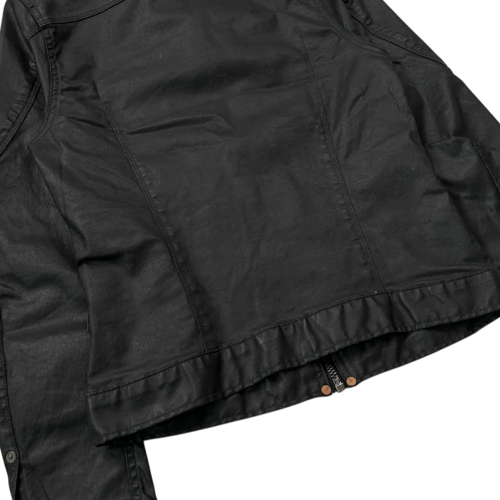 G-STAR RAW WAXED DENIM JACKET - BLACK - Image 4