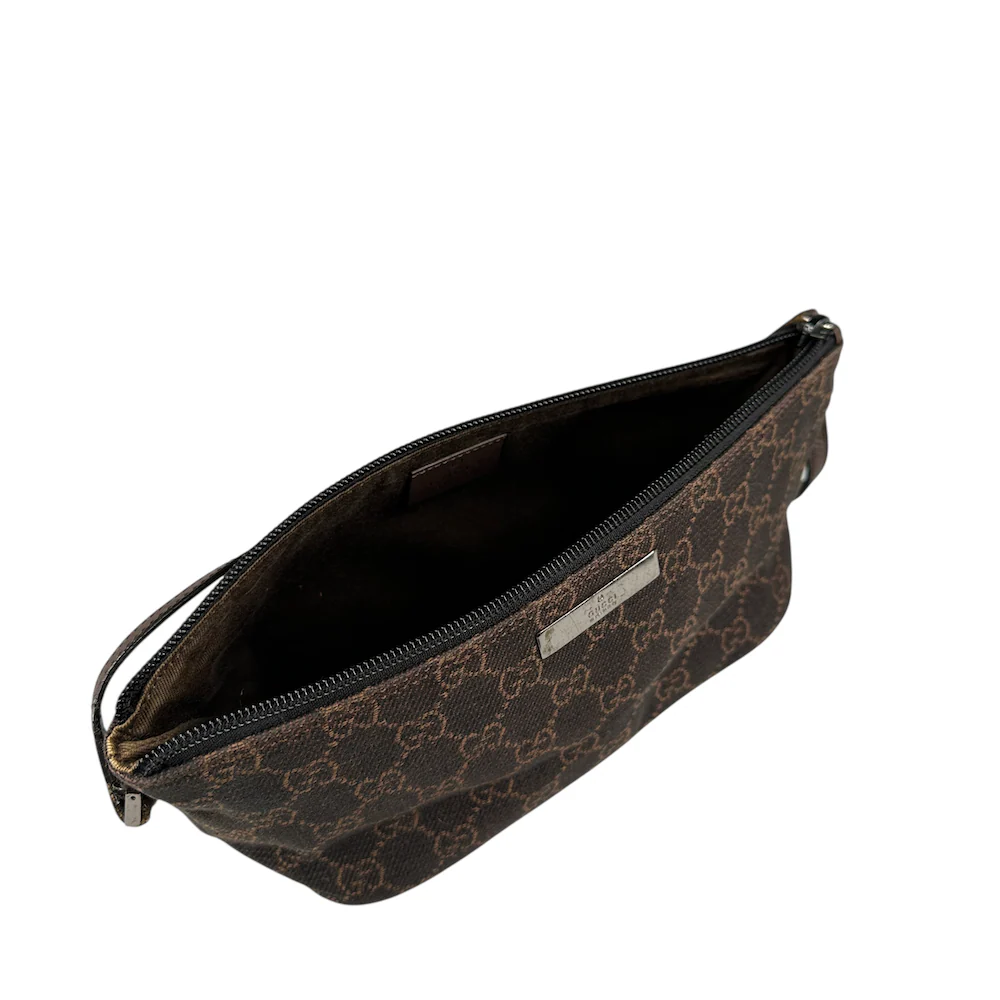 GUCCI GG CANVAS BOAT POCHETTE - BROWN - Image 4