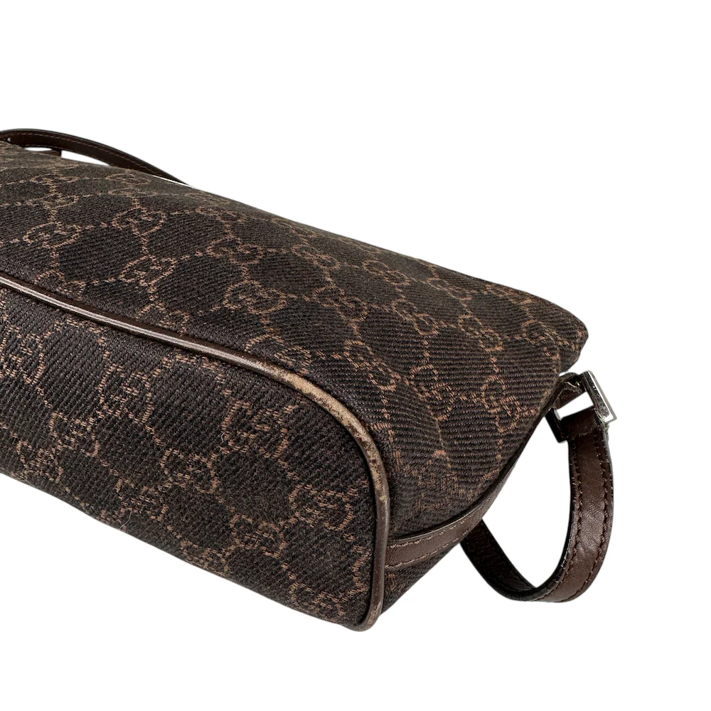 GUCCI GG CANVAS BOAT POCHETTE - BROWN - Image 8
