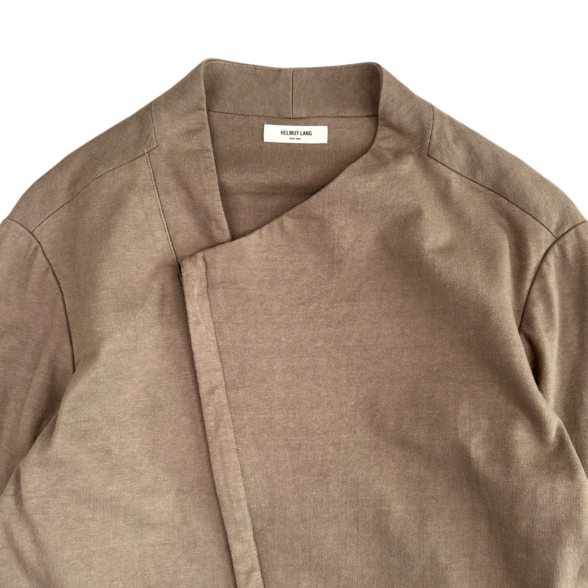 HELMUT LANG ASYMMETRICAL ZIP JACKET - LIGHT BROWN - Image 3