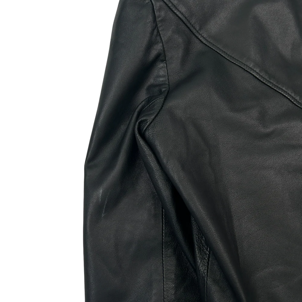 HELMUT LANG LEATHER HOODED JACKET - Image 5