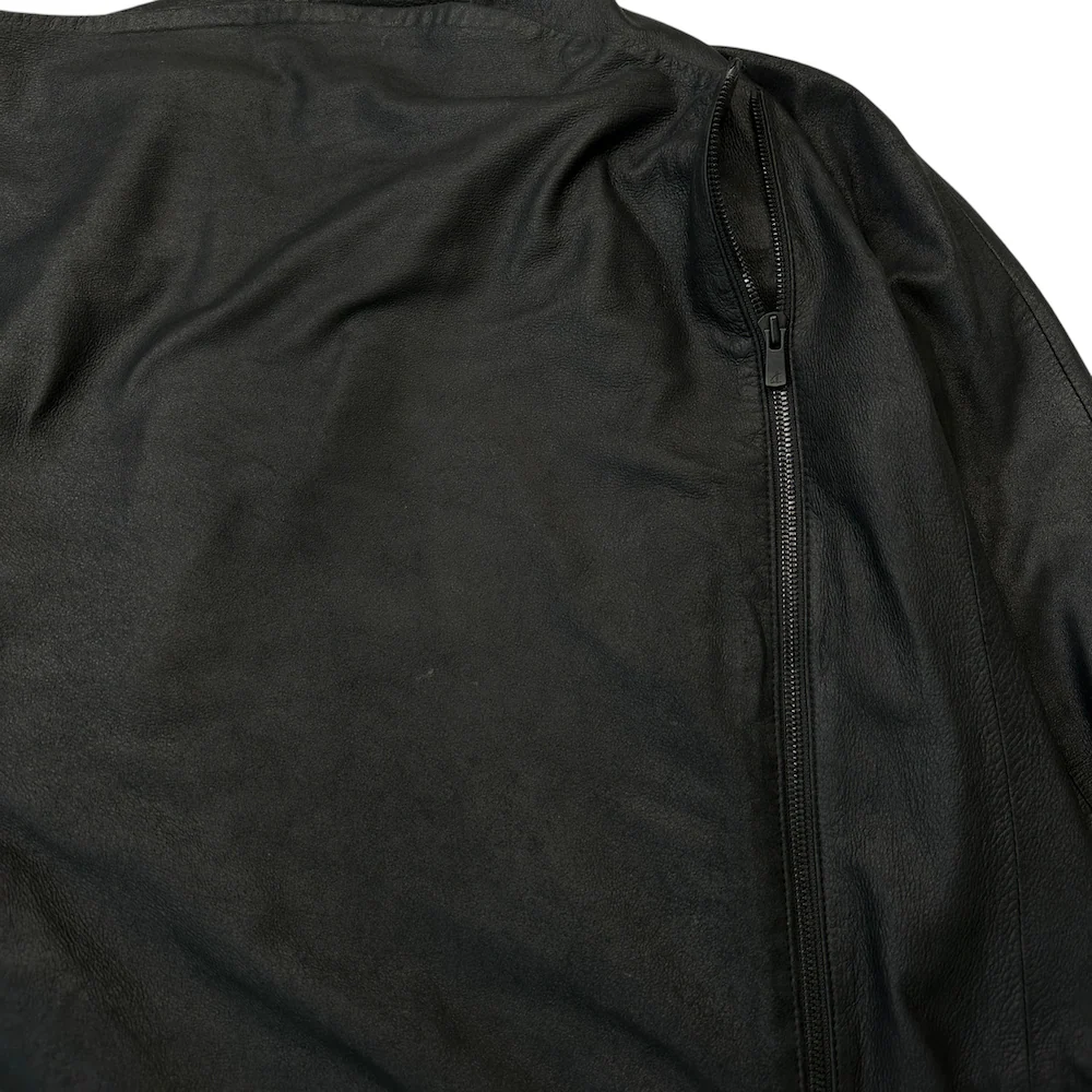 HELMUT LANG SHEEP LEATHER ASYMMETRICAL JACKET - Image 5