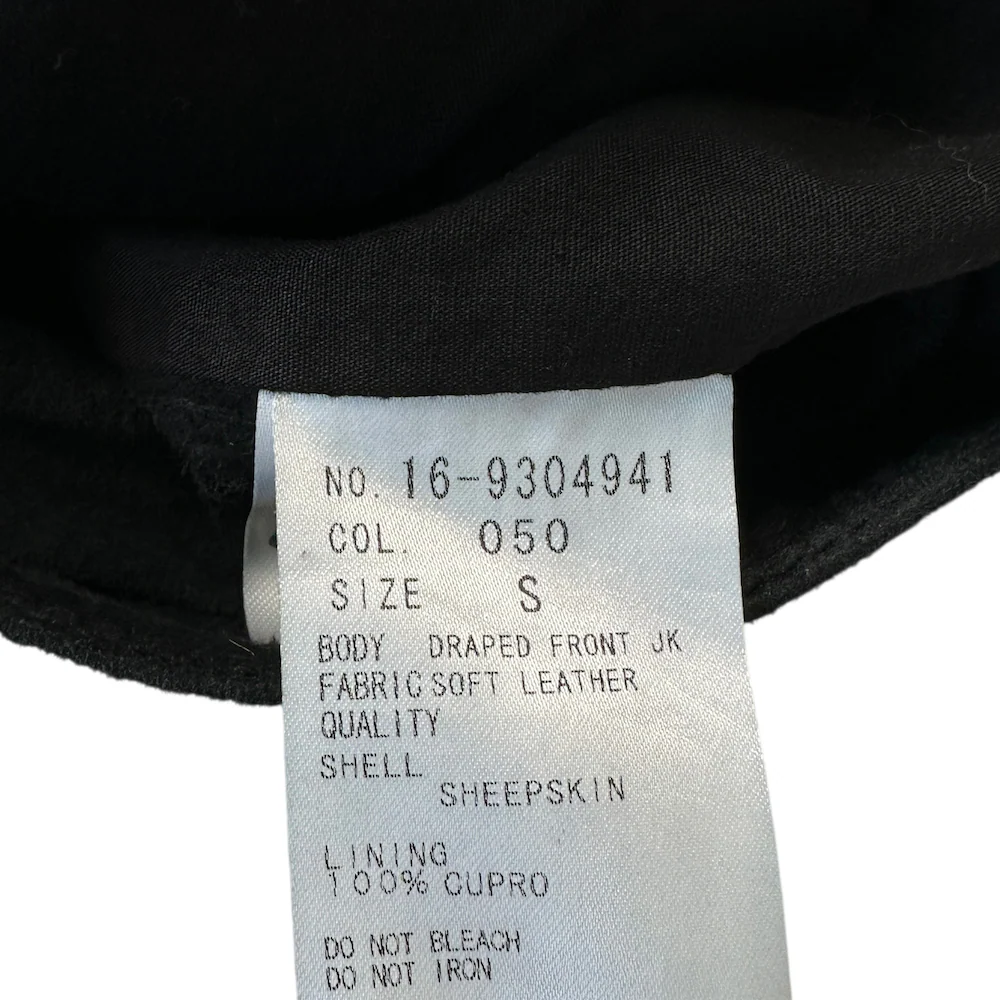 HELMUT LANG SHEEP LEATHER ASYMMETRICAL JACKET - Image 7