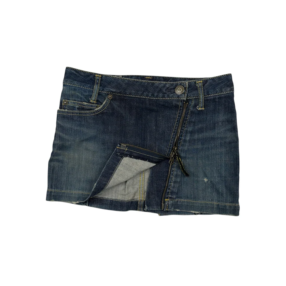 HYSTERIC GLAMOUR DENIM LACE-UP MINI SKIRT - Image 4
