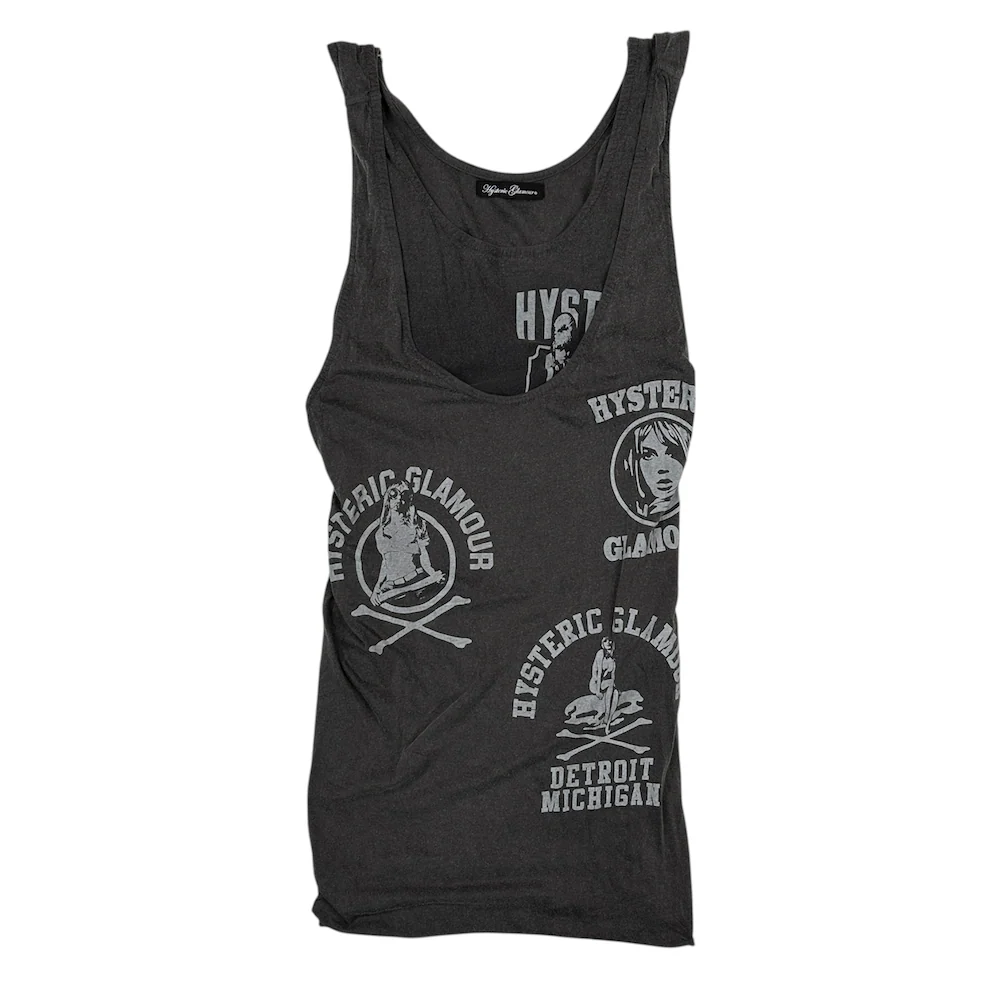 HYSTERIC GLAMOUR DOUBLE-LAYER REVERSIBLE TANK