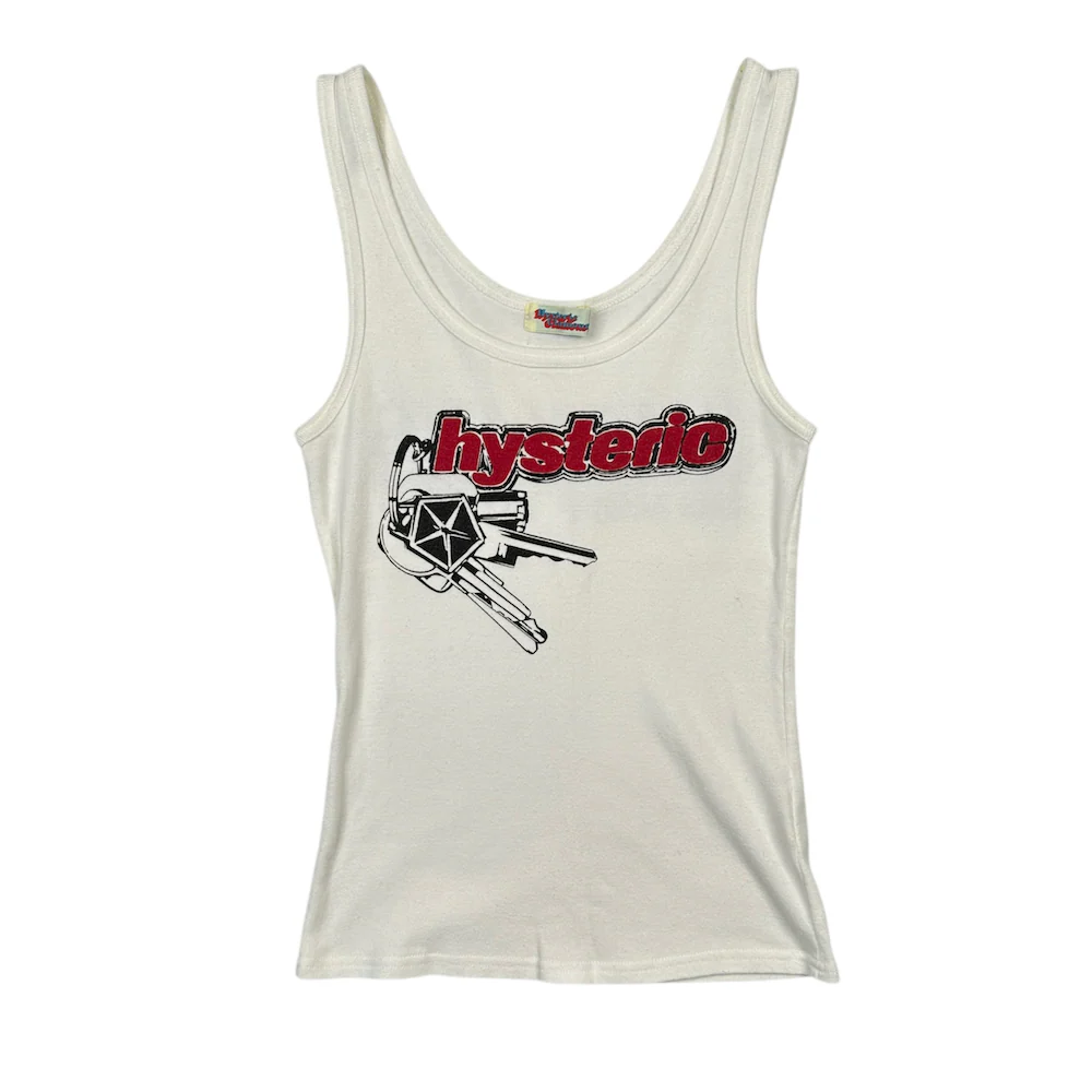 HYSTERIC GLAMOUR 'KEYS' TANK TOP - WHITE