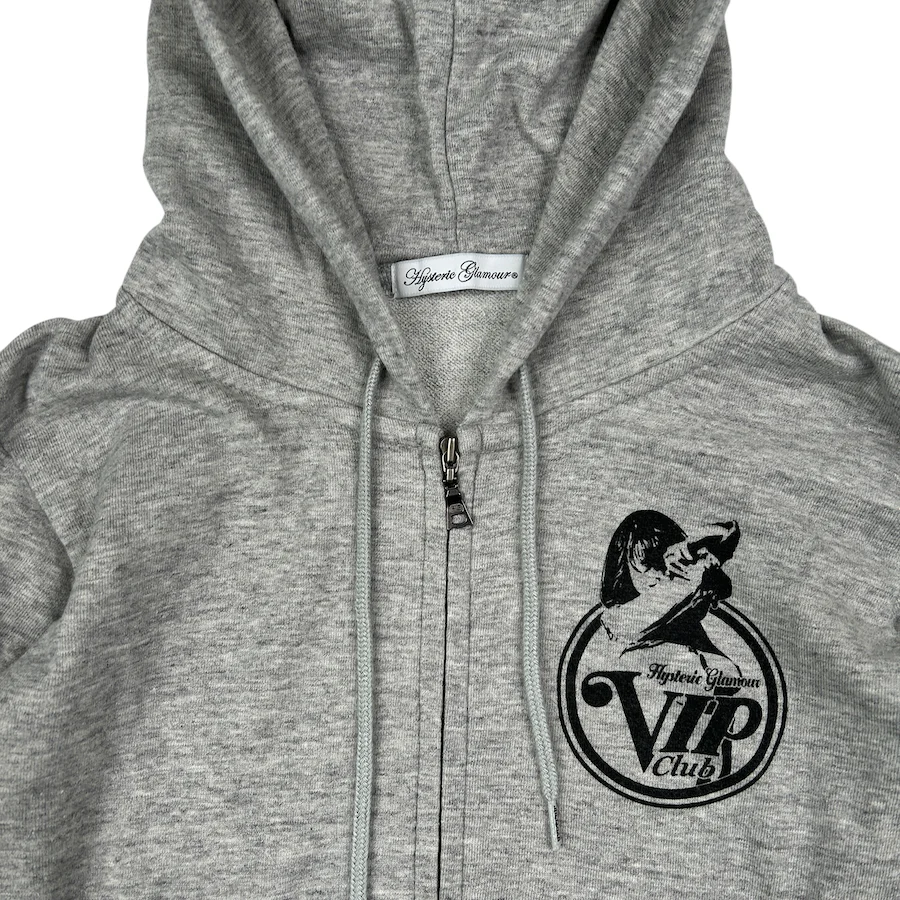 HYSTERIC GLAMOUR VIP ZIP HOODIE - GREY - Image 4