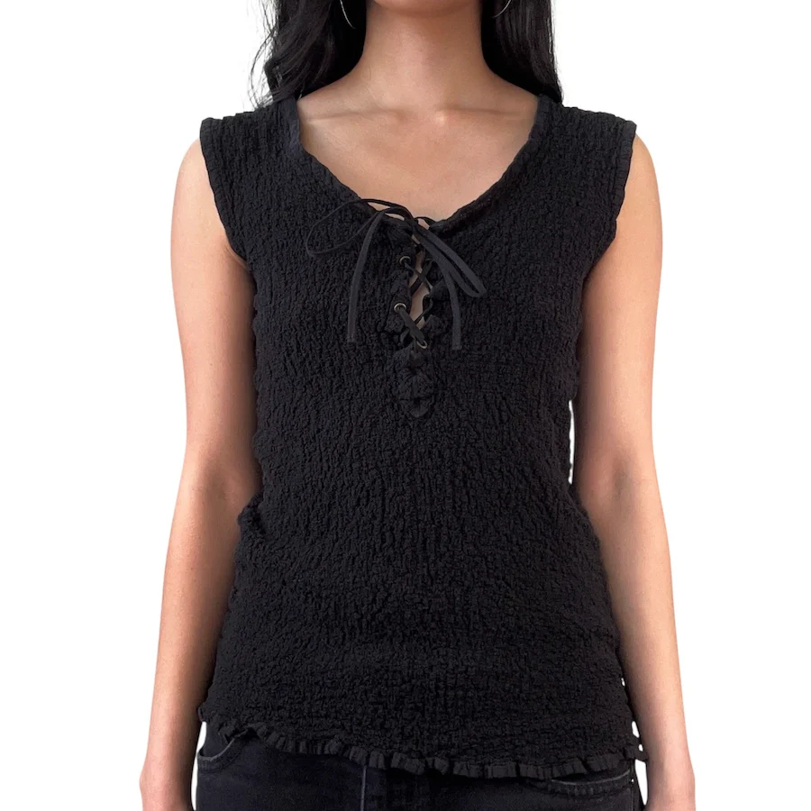 ISSEY MIYAKE ME LACE-UP TANK - Image 2