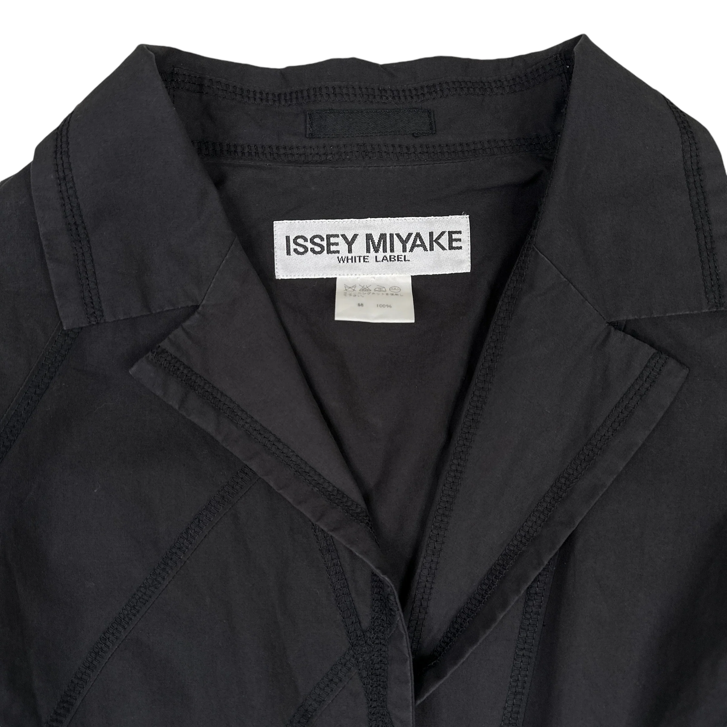 ISSEY MIYAKE WHITE LABEL LIGHTWEIGHT COAT - BLACK - Image 3