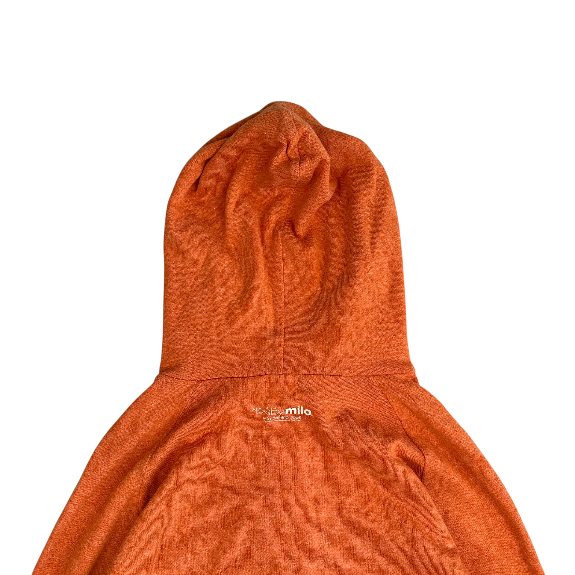 (M) BABY MILO ZIPPED LOGO HOODIE - ORANGE - Image 5