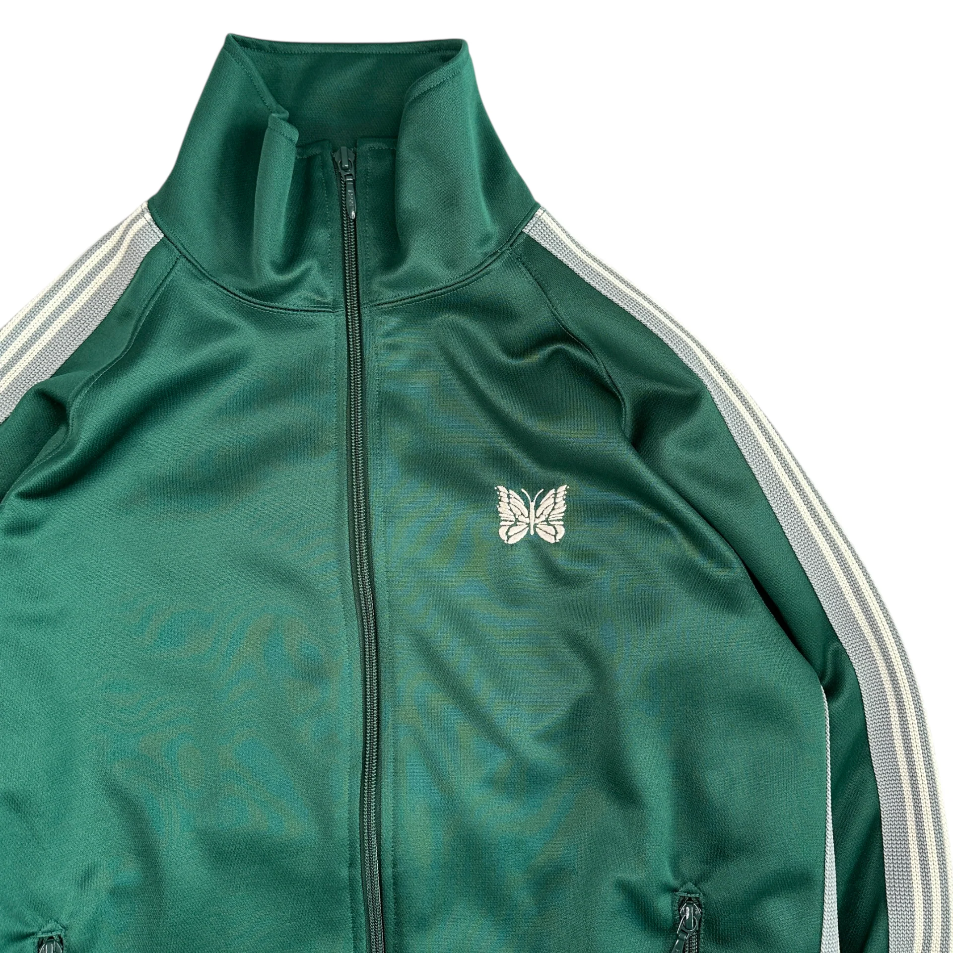 (M) NEEDLES POLY SMOOTH TRACK JACKET - GREEN - Image 3